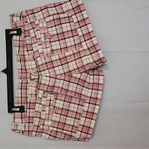 Women's American Eagle Pink Plaid Shorts sz 10